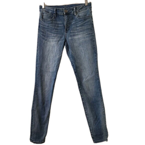 KUT From the Kloth Jeans Denim Blue High Rise Toothpick Skinny Womens Size 6 - Picture 1 of 12